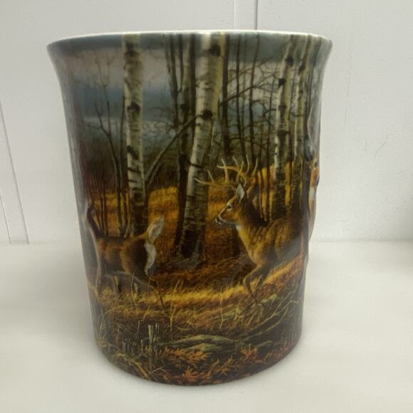 The Birch Line Coffee Mug Cup Wild Wings 2006 Terry Redlin Embossed Deer - As Is - Picture 3 of 9